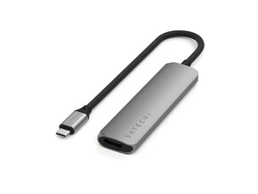 Satechi USB-C 4-in-1 Slim Multiport Adapter 4K, space grau, A-Nr.: ST-P4SM - 01