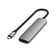 Sie sehen ein Bild von Satechi USB-C 4-in-1 Slim Multiport Adapter 4K, space grau, Produktbild: 01 Satechi USB-C 4-in-1 Slim Multiport Adapter 4K, space grau, A-Nr.: ST-P4SM - 01