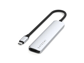 Satechi USB-C 6-in-1 Slim Multiport Adapter, silber, A-Nr.: ST-P6SS - 01