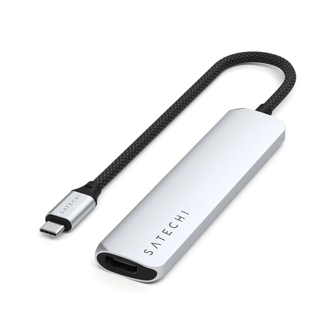 Satechi USB-C 6-in-1 Slim Multiport Adapter, silber, A-Nr.: ST-P6SS - 01