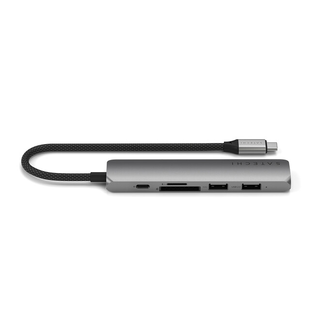 Satechi USB-C 6-in 1 Slim Multiport Adapter 4K, space grau, A-Nr.: ST-P6SM - 02