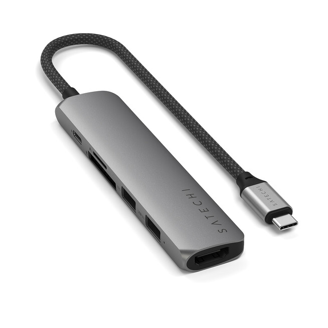 Satechi USB-C 6-in 1 Slim Multiport Adapter 4K, space grau, A-Nr.: ST-P6SM - 03