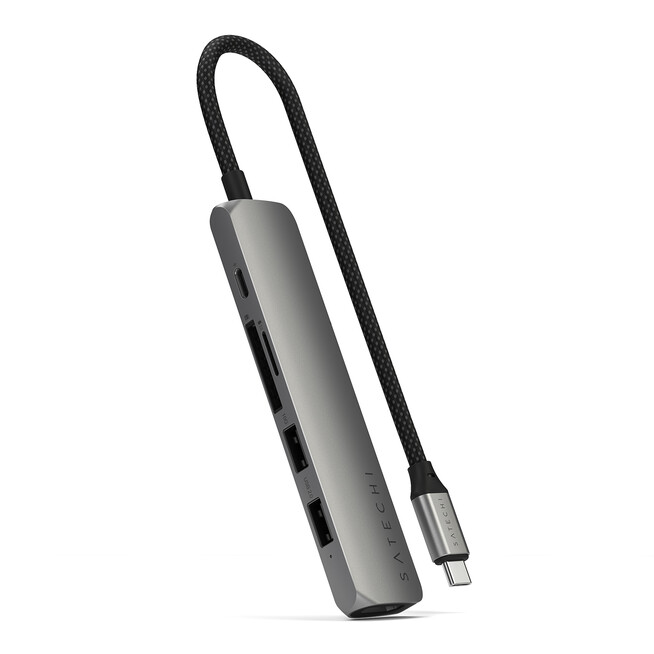 Satechi USB-C 6-in 1 Slim Multiport Adapter 4K, space grau, A-Nr.: ST-P6SM - 04