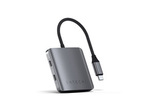 Satechi USB-C PD 4-Port Hub, space grau, A-Nr.: ST-H4CPDM - 01