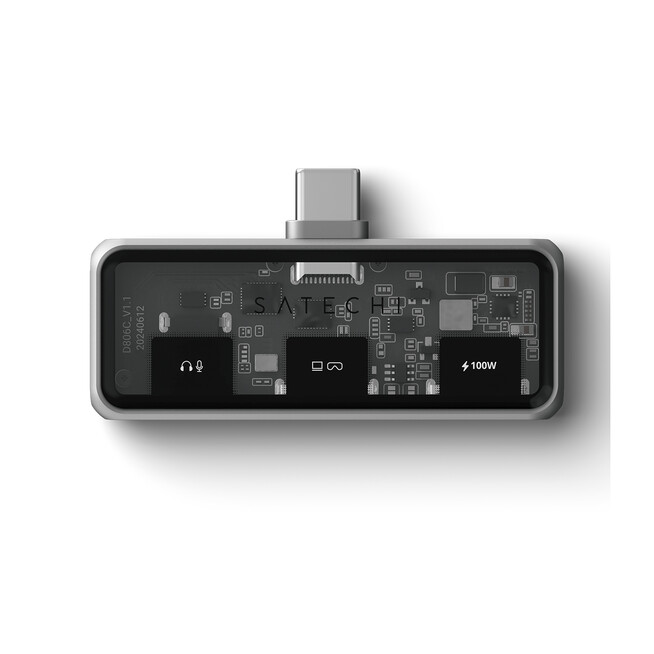 Sie sehen ein Bild von Satechi USB-C PD Mobile XR Hub, 3,5mm Audio, space grau, Produktbild: 02 Satechi USB-C PD Mobile XR Hub, 3,5mm Audio, space grau, A-Nr.: ST-HXRAJM - 02