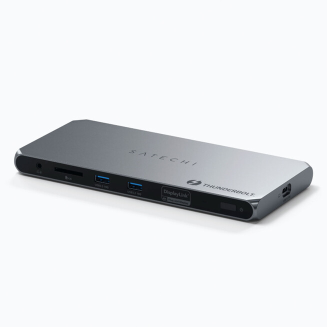 Satechi Thunderbolt 4 Docking Station mit Display Link, silber, A-Nr.: ST-DT4MDM-EU - 02