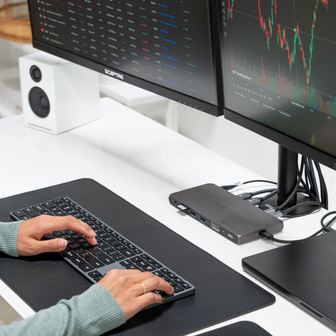 Satechi Thunderbolt 4 Docking Station mit Display Link, silber, A-Nr.: ST-DT4MDM-EU - 05