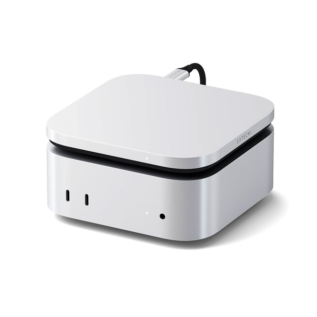 Sie sehen ein Bild von Satechi USB4 Slim NVMe SSD-Gehäuse, silber, Produktbild: 01 Satechi USB4 Slim NVMe SSD-Gehäuse, silber, A-Nr.: ST-EU4SNSS - 01