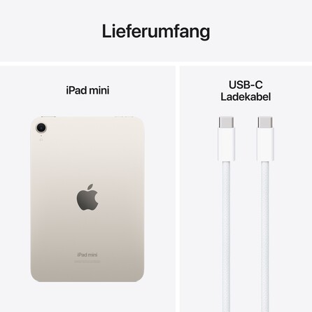iPad mini Wi-Fi 128 GB - Polarstern (A17 Pro), A-Nr.: MXN83NF/A - 10