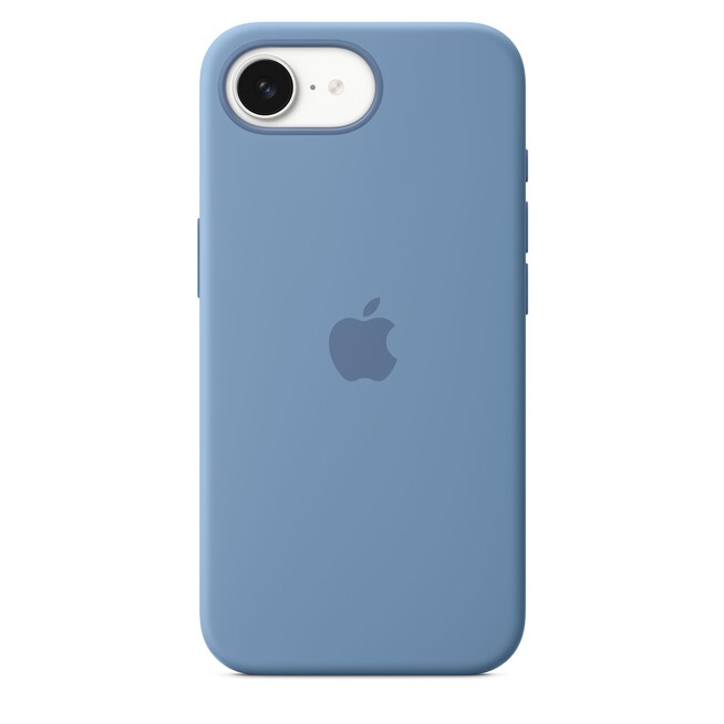 Sie sehen ein Bild von iPhone 16e Silikon Case − Winterblau, Produktbild: 01 iPhone 16e Silikon Case − Winterblau, A-Nr.: MD3Q4ZM/A - 01