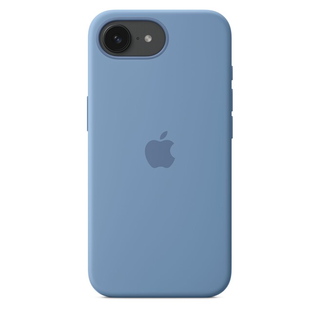 Sie sehen ein Bild von iPhone 16e Silikon Case − Winterblau, Produktbild: 02 iPhone 16e Silikon Case − Winterblau, A-Nr.: MD3Q4ZM/A - 02