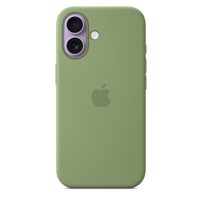 Sie sehen ein Bild von iPhone 17 Silikon Case mit MagSafe - Hellmoosgrün, Produktbild: 01 iPhone 17 Silikon Case mit MagSafe - Hellmoosgrün, A-Nr.: MGEX4ZM/A - 01