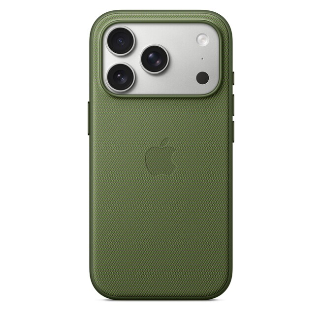 Sie sehen ein Bild von iPhone 17 Pro Funktionsgewebe Case mit MagSafe - Grün, Produktbild: 02 iPhone 17 Pro Funktionsgewebe Case mit MagSafe - Grün, A-Nr.: MGF74ZM/A - 02