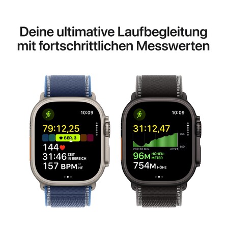 Apple Watch Ultra 3 GPS + Cellular, 49 mm Titangehäuse Schwarz, Ocean Armband Schwarz, A-Nr.: MF0J4QF/A - 05