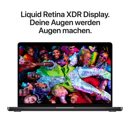 14" MacBook Pro: Apple M5 Chip mit 10‑Core CPU und 10‑Core GPU, 1 TB SSD - Space Schwarz, A-Nr.: MDE14D/A - 06