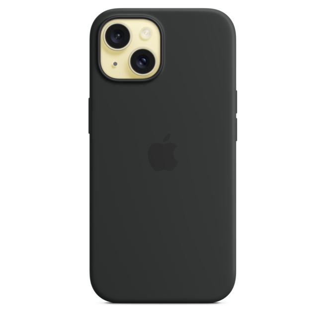 Sie sehen ein Bild von iPhone 15 Silikon Case mit MagSafe – Schwarz, Produktbild: 03 iPhone 15 Silikon Case mit MagSafe – Schwarz, A-Nr.: MXPD3ZM/A - 03
