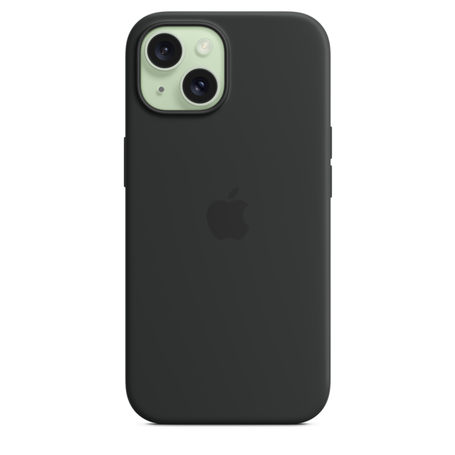 Sie sehen ein Bild von iPhone 15 Silikon Case mit MagSafe – Schwarz, Produktbild: 04 iPhone 15 Silikon Case mit MagSafe – Schwarz, A-Nr.: MXPD3ZM/A - 04