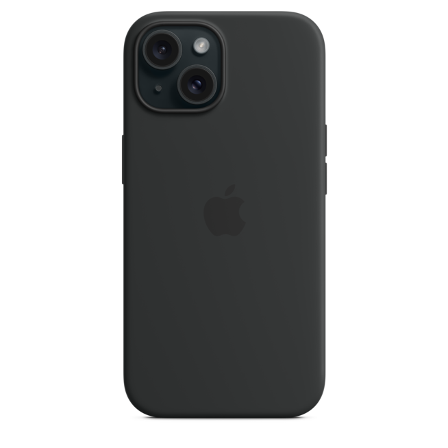 Sie sehen ein Bild von iPhone 15 Silikon Case mit MagSafe – Schwarz, Produktbild: 05 iPhone 15 Silikon Case mit MagSafe – Schwarz, A-Nr.: MXPD3ZM/A - 05