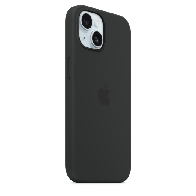 Sie sehen ein Bild von iPhone 15 Silikon Case mit MagSafe – Schwarz, Produktbild: 06 iPhone 15 Silikon Case mit MagSafe – Schwarz, A-Nr.: MXPD3ZM/A - 06