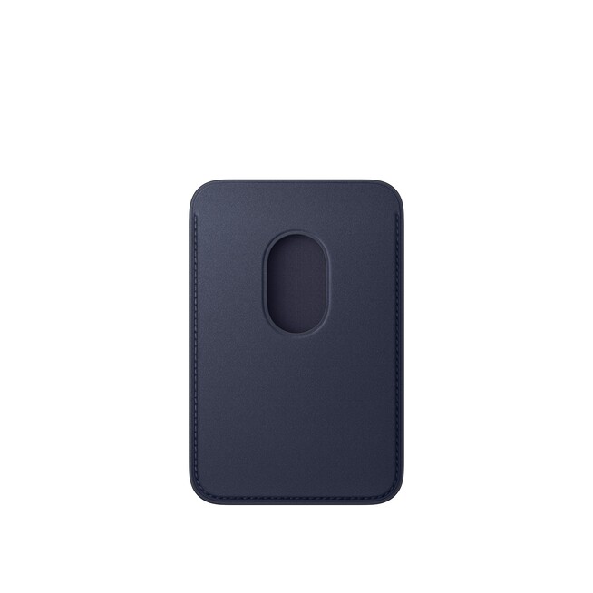 Sie sehen ein Bild von iPhone Feingewebe Wallet mit MagSafe – Navy, Produktbild: 02 iPhone Feingewebe Wallet mit MagSafe – Navy, A-Nr.: MGH94ZM/A - 02