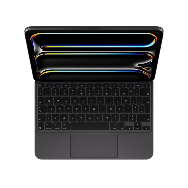Sie sehen ein Bild von Magic Keyboard für 11" iPad Pro (M4) - Englisch (International) - Schwarz, Produktbild: 04 Magic Keyboard für 11" iPad Pro (M4) - Englisch (International) - Schwarz, A-Nr.: MWR23Z/A - 04