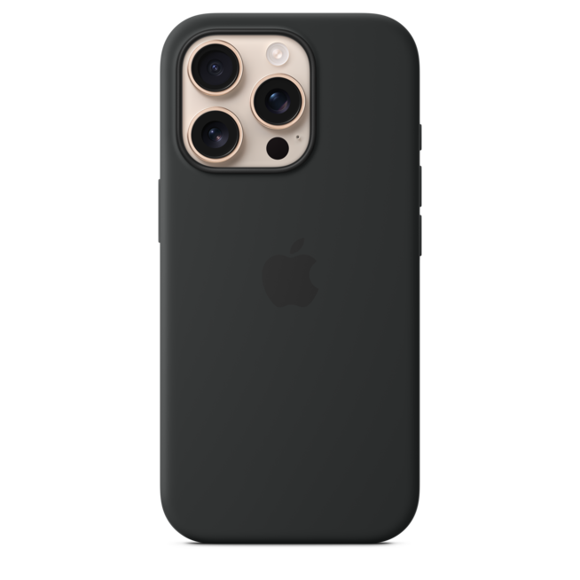 iPhone 16 Pro Silikon Case mit MagSafe – Schwarz, A-Nr.: MYYJ3ZM/A - 01
