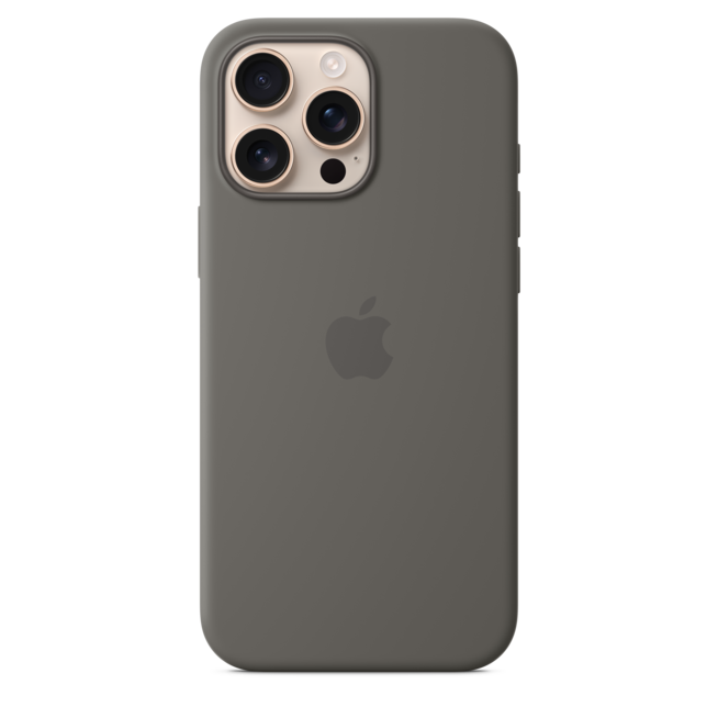 iPhone 16 Pro Max Silikon Case mit MagSafe – Steingrau, A-Nr.: MYYV3ZM/A - 01