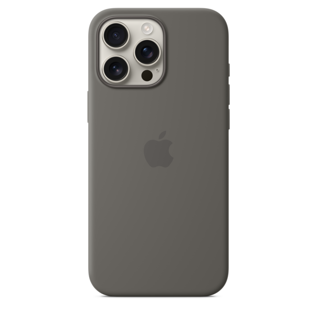 iPhone 16 Pro Max Silikon Case mit MagSafe – Steingrau, A-Nr.: MYYV3ZM/A - 02