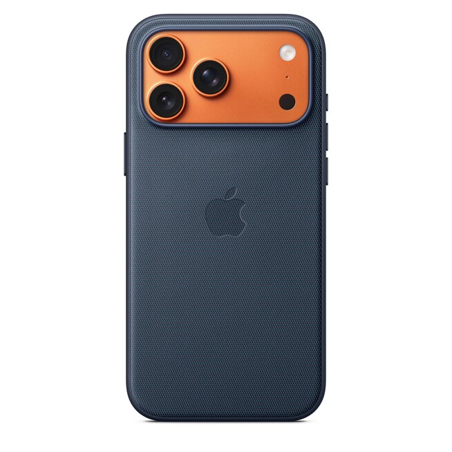 Sie sehen ein Bild von iPhone 17 Pro Max Funktionsgewebe Case mit MagSafe - Blau, Produktbild: 01 iPhone 17 Pro Max Funktionsgewebe Case mit MagSafe - Blau, A-Nr.: MGF94ZM/A - 01