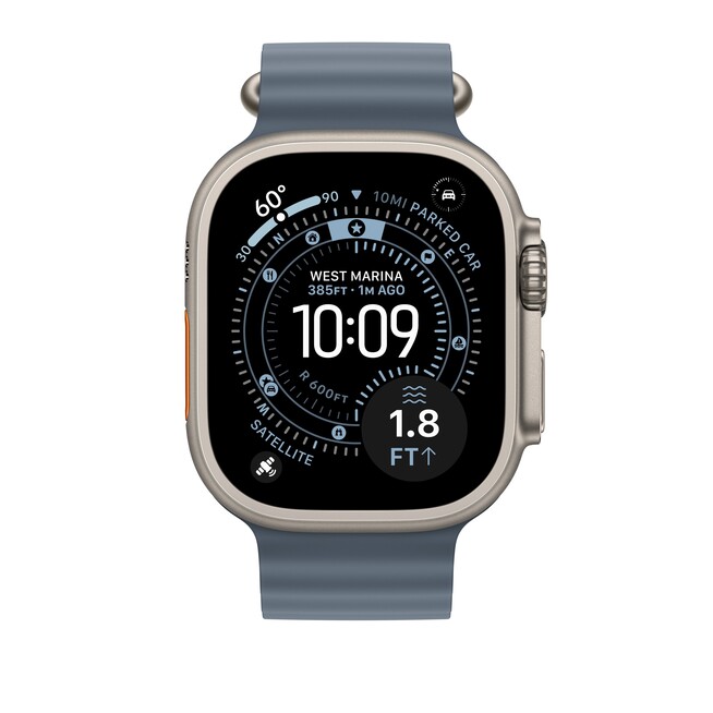 Sie sehen ein Bild von Verlängerung für 49 mm Ocean Armband Maritimblau - Titan Natur, Produktbild: 03 Verlängerung für 49 mm Ocean Armband Maritimblau - Titan Natur, A-Nr.: MGCE4ZM/A - 03