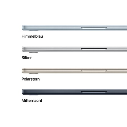 Sie sehen ein Bild von 13" MacBook Air: Apple M5 Chip mit 10‑Core CPU und 8‑Core GPU, 512 GB SSD - Himmelblau, Produktbild: 03 13" MacBook Air: Apple M5 Chip mit 10‑Core CPU und 8‑Core GPU, 512 GB SSD - Himmelblau, A-Nr.: MDHH4D/A - 03