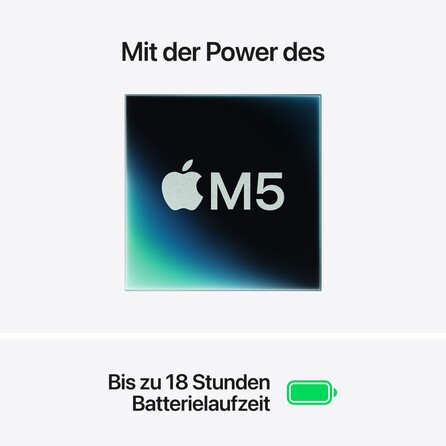 Sie sehen ein Bild von 13" MacBook Air: Apple M5 Chip mit 10‑Core CPU und 8‑Core GPU, 512 GB SSD - Himmelblau, Produktbild: 04 13" MacBook Air: Apple M5 Chip mit 10‑Core CPU und 8‑Core GPU, 512 GB SSD - Himmelblau, A-Nr.: MDHH4D/A - 04
