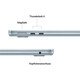 Sie sehen ein Bild von 13" MacBook Air: Apple M5 Chip mit 10‑Core CPU und 8‑Core GPU, 512 GB SSD - Himmelblau, Produktbild: 06 13" MacBook Air: Apple M5 Chip mit 10‑Core CPU und 8‑Core GPU, 512 GB SSD - Himmelblau, A-Nr.: MDHH4D/A - 06