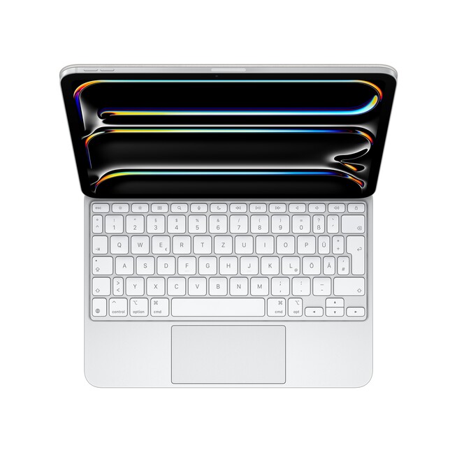 Sie sehen ein Bild von Magic Keyboard für 11" iPad Pro (M4) - Deutsch - Weiß, Produktbild: 04 Magic Keyboard für 11" iPad Pro (M4) - Deutsch - Weiß, A-Nr.: MWR03D/A - 04