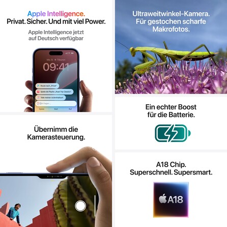 iPhone 16 128 GB Schwarz , A-Nr.: MYE73ZD/A - 08