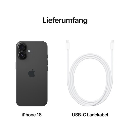 iPhone 16 128 GB Schwarz , A-Nr.: MYE73ZD/A - 09