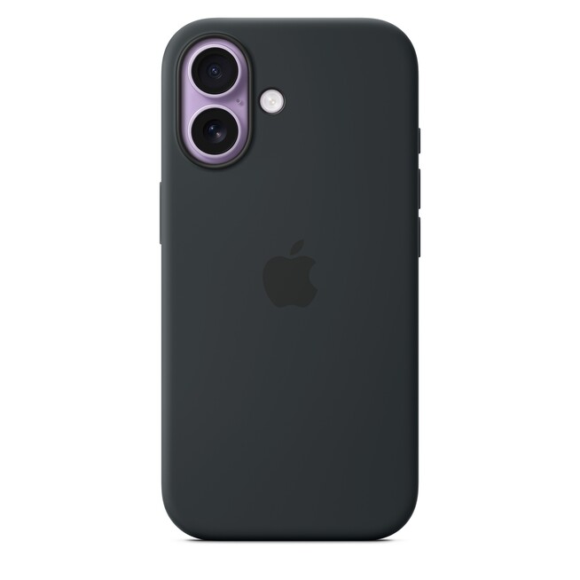 Sie sehen ein Bild von iPhone 17 Silikon Case mit MagSafe - Schwarz, Produktbild: 01 iPhone 17 Silikon Case mit MagSafe - Schwarz, A-Nr.: MGF14ZM/A - 01