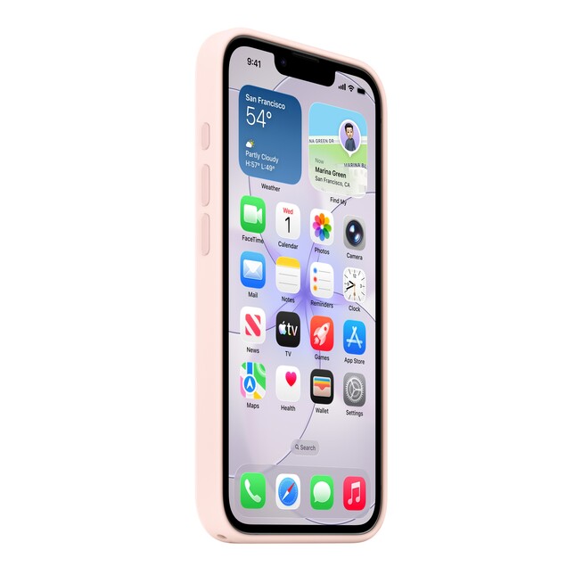 Sie sehen ein Bild von iPhone 17e Silikon Case mit MagSafe – Hellrosa, Produktbild: 04 iPhone 17e Silikon Case mit MagSafe – Hellrosa, A-Nr.: MHWJ4ZM/A - 04