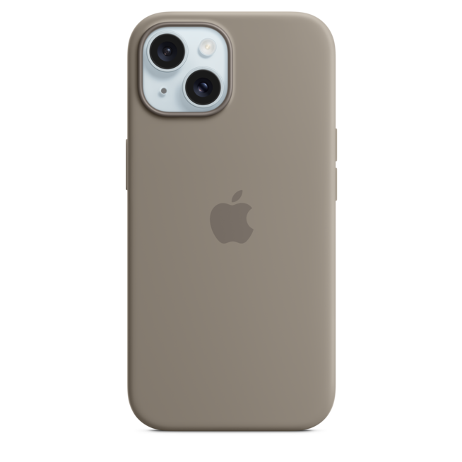 Sie sehen ein Bild von iPhone 15 Silikon Case mit MagSafe – Tonbraun, Produktbild: 01 iPhone 15 Silikon Case mit MagSafe – Tonbraun, A-Nr.: MXPG3ZM/A - 01