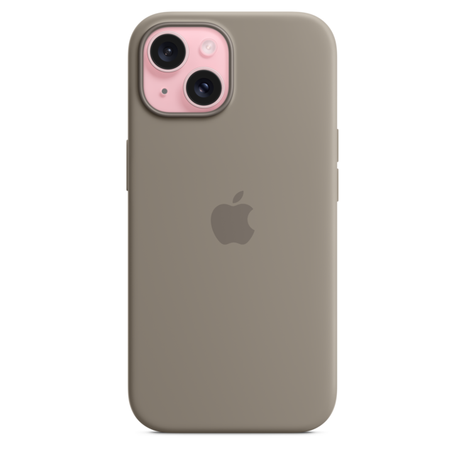 Sie sehen ein Bild von iPhone 15 Silikon Case mit MagSafe – Tonbraun, Produktbild: 02 iPhone 15 Silikon Case mit MagSafe – Tonbraun, A-Nr.: MXPG3ZM/A - 02