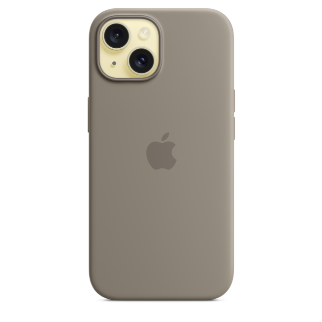 Sie sehen ein Bild von iPhone 15 Silikon Case mit MagSafe – Tonbraun, Produktbild: 03 iPhone 15 Silikon Case mit MagSafe – Tonbraun, A-Nr.: MXPG3ZM/A - 03
