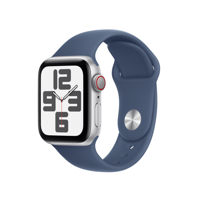Sie sehen ein Bild von 40 mm Sportarmband Denim – M/L, Produktbild: 02 40 mm Sportarmband Denim – M/L, A-Nr.: MYJ23ZM/A - 02