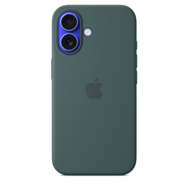 Sie sehen ein Bild von iPhone 16 Silikon Case mit MagSafe – Seegrün, Produktbild: 01 iPhone 16 Silikon Case mit MagSafe – Seegrün, A-Nr.: MYY83ZM/A - 01