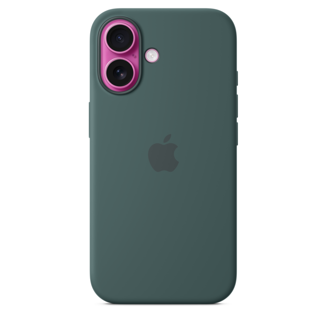 Sie sehen ein Bild von iPhone 16 Silikon Case mit MagSafe – Seegrün, Produktbild: 03 iPhone 16 Silikon Case mit MagSafe – Seegrün, A-Nr.: MYY83ZM/A - 03