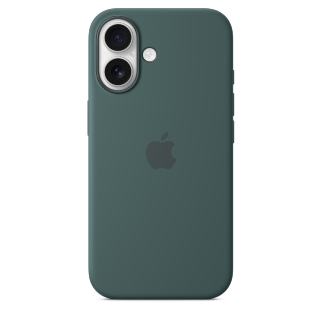 Sie sehen ein Bild von iPhone 16 Silikon Case mit MagSafe – Seegrün, Produktbild: 04 iPhone 16 Silikon Case mit MagSafe – Seegrün, A-Nr.: MYY83ZM/A - 04