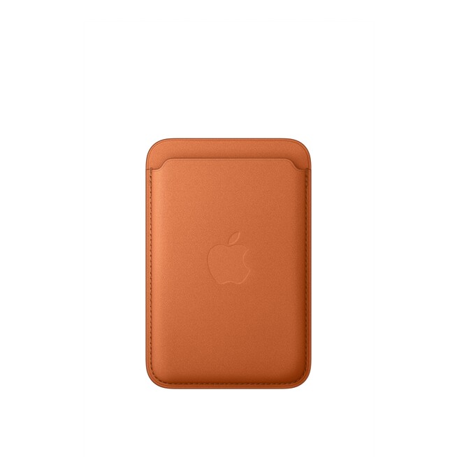 Sie sehen ein Bild von iPhone Feingewebe Wallet mit MagSafe – Fuchsrot, Produktbild: 01 iPhone Feingewebe Wallet mit MagSafe – Fuchsrot, A-Nr.: MGH64ZM/A - 01