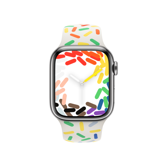 Sie sehen ein Bild von 41 mm Sportarmband Pride Edition – S/M, Produktbild: 03 41 mm Sportarmband Pride Edition – S/M, A-Nr.: MUQ13ZM/A - 03