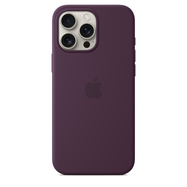 Sie sehen ein Bild von iPhone 16 Pro Max Silikon Case mit MagSafe – Pflaume, Produktbild: 02 iPhone 16 Pro Max Silikon Case mit MagSafe – Pflaume, A-Nr.: MYYW3ZM/A - 02