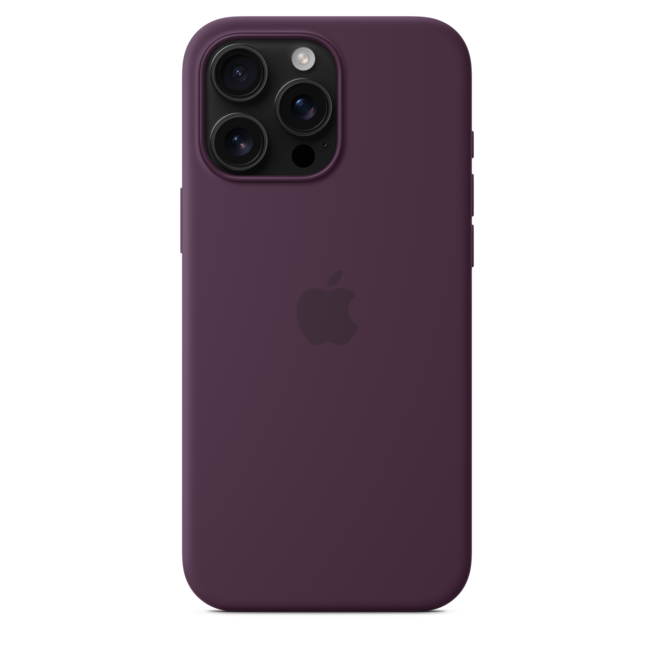 Sie sehen ein Bild von iPhone 16 Pro Max Silikon Case mit MagSafe – Pflaume, Produktbild: 04 iPhone 16 Pro Max Silikon Case mit MagSafe – Pflaume, A-Nr.: MYYW3ZM/A - 04