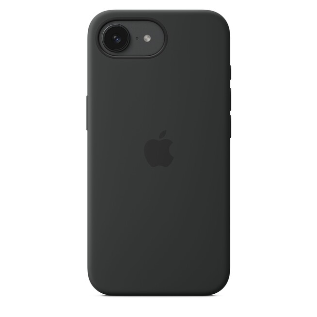 Sie sehen ein Bild von iPhone 16e Silikon Case − Schwarz, Produktbild: 02 iPhone 16e Silikon Case − Schwarz, A-Nr.: MD3N4ZM/A - 02